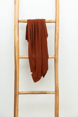 Bamboo Swaddle Blanket in Rust by essentially bub