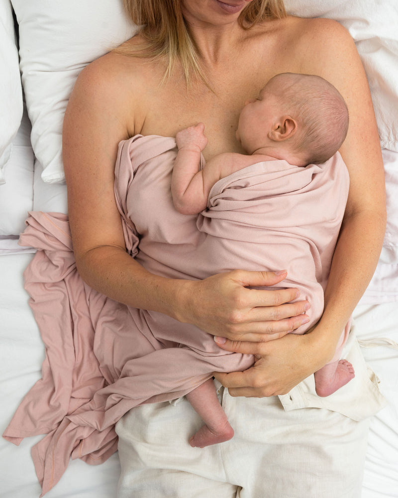 essentially bub | Dusty Pink Bamboo Swaddle