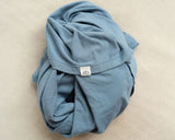 Dusty Blue Bamboo Swaddle Blanket | essentially bub