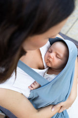 Bamboo nursing cover in dusty blue the bubbahood™ | Breastfeeding cover essentially bub